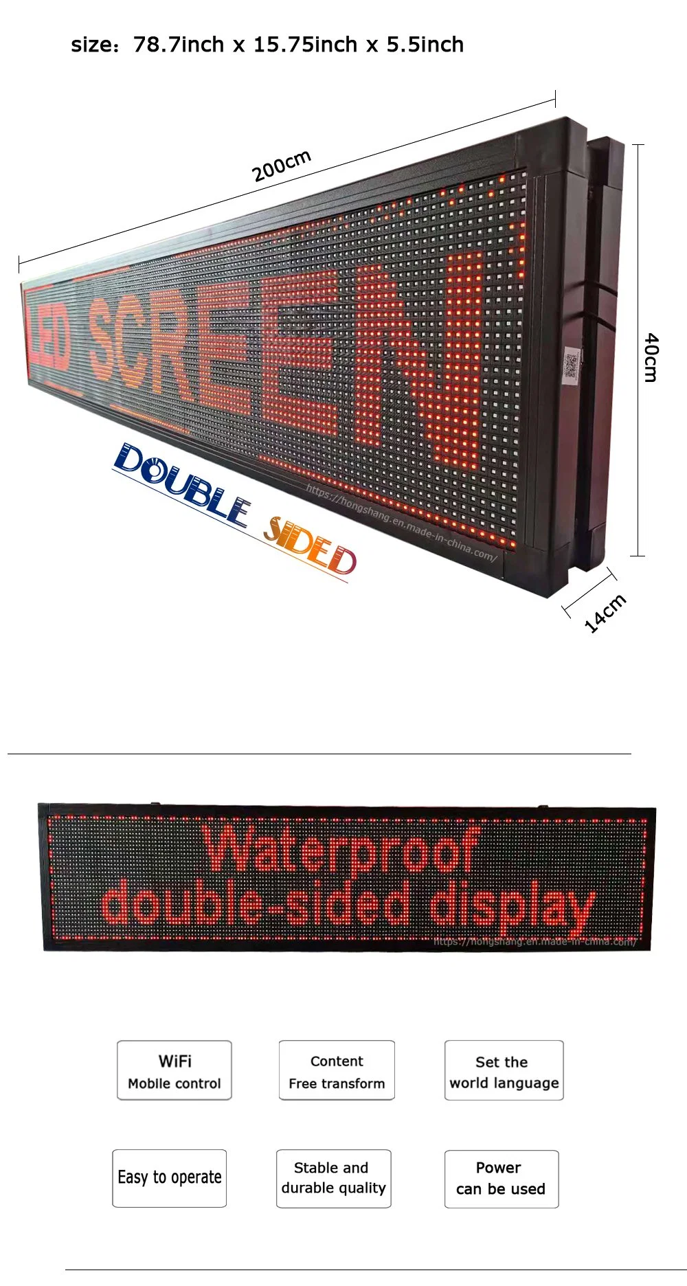 P10 Semi-Outdoor SMD Screen Double-Sided Rolling Ad Display
