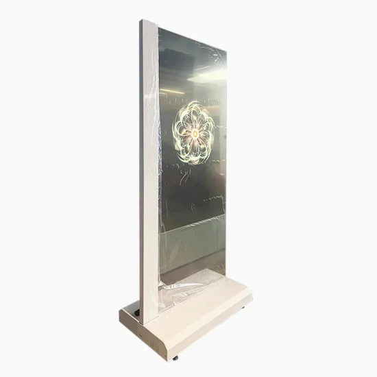 43 Inch Standing Double Sided Transparent Screen Advertising Video Display Player Double Signage OLED Digital Signage