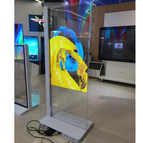 55inch OLED Transparent Digital Signage 10points Touch Screen for Museum