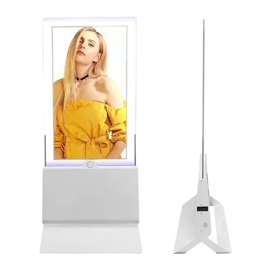Letine 49 55 Inch Ultra Slim Floor Standing Transparent OLED Screen 