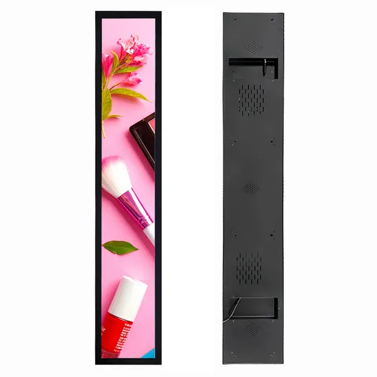 Supermarket Ultra Shelf Edge LCD Touch Screen Advertising Stretched Bar Display 