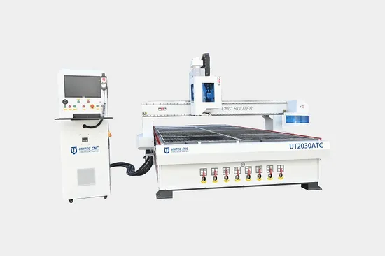 Unitec Factory 2040 3D Woodworking Carving Machine Price 4 Axis 5axis Automatic Atc CNC Router for Wood MDF Furniture Advertising Milling Engraving Cutting 