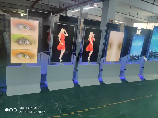 Transparent Advertising Screens High Brightness Double Sided Shop LCD Window Display 