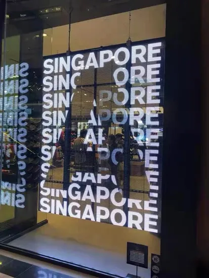 Ultra Thin High Perfomance Transparent LED Display Double Sided Digital Signage 