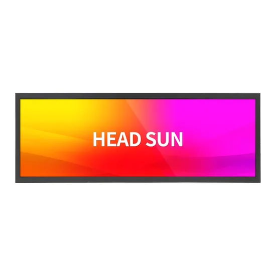 19.7 Inch Supermarket Advertising Ultra Wide Touch Screen Shelf Stretched Bar LCD Display 