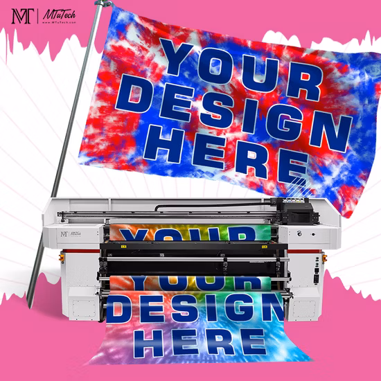 Large Format Digital Dye Sublimation Advertising Flag Polyester Fabric Textile Printing Machine