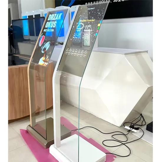 Custom 55 Inch Touch Screen Full Color 4K Transparent Screen OLED Transparent Display Screen for Advertising 