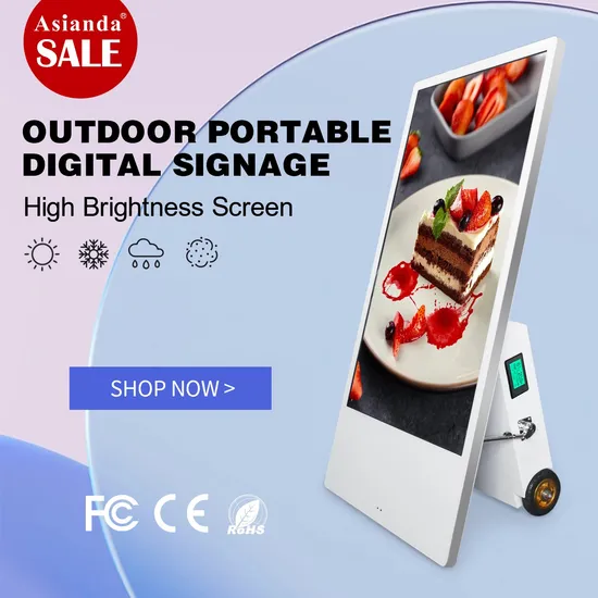 Portable Digital Poster LCD Signage Android Kiosk 