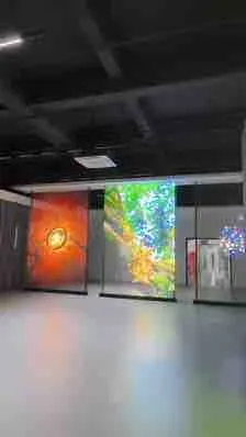 Ultra Thin Double Sided Floor Stand Kiosk 4K Digital LED Screens Floor Stand Transparent Display Screen OLED Touch Screen 