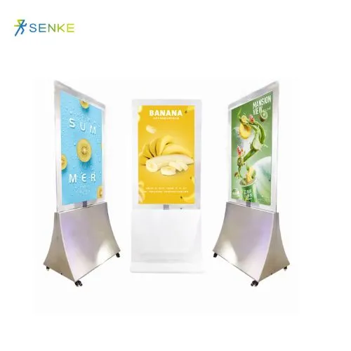 Senke 55 Inch Standing 4K HD OLED Double Sided Transparent Android Advertising Screen 