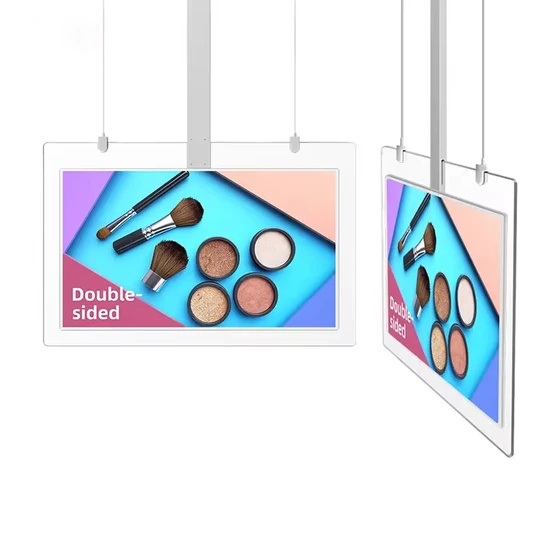 Double Sided LCD Hanging Display for Indoor Transparent Window Advertising Solutions 